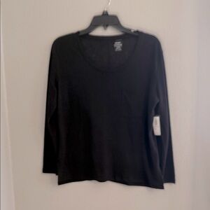 Old Navy Classic Boyfriend (boxy) Black Long Sleeve Top SP